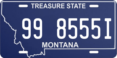 MT license plate 998555I