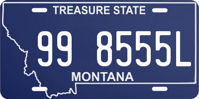 MT license plate 998555L