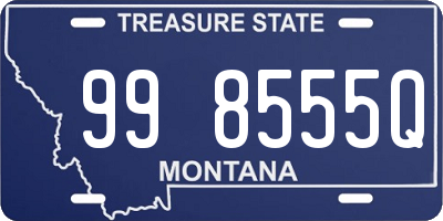 MT license plate 998555Q