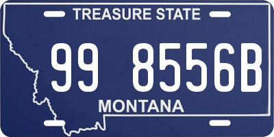 MT license plate 998556B