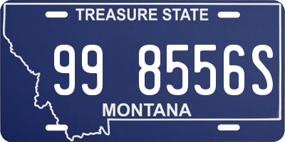 MT license plate 998556S