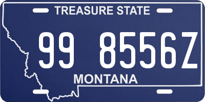 MT license plate 998556Z