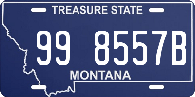 MT license plate 998557B