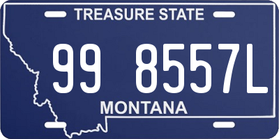 MT license plate 998557L