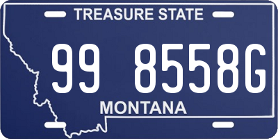 MT license plate 998558G