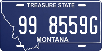 MT license plate 998559G