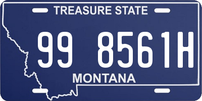 MT license plate 998561H