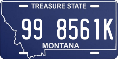 MT license plate 998561K