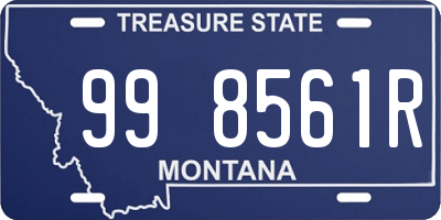 MT license plate 998561R