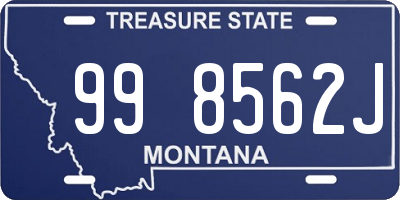 MT license plate 998562J