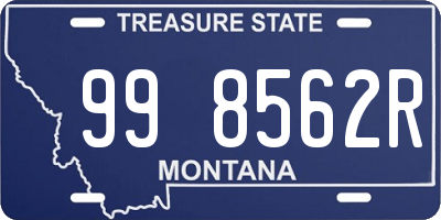 MT license plate 998562R