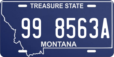 MT license plate 998563A