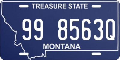 MT license plate 998563Q