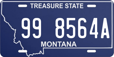 MT license plate 998564A