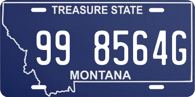 MT license plate 998564G