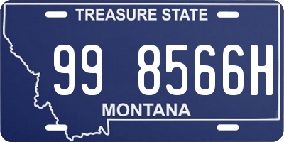 MT license plate 998566H