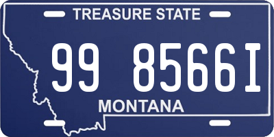 MT license plate 998566I