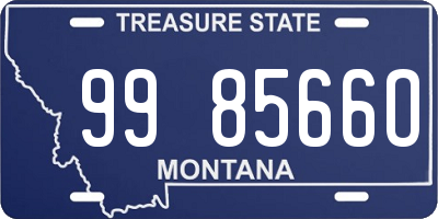 MT license plate 998566O