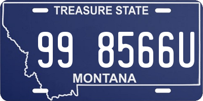 MT license plate 998566U