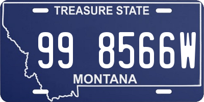 MT license plate 998566W