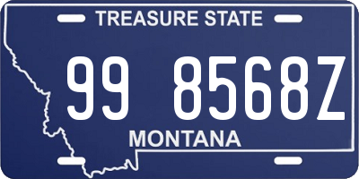 MT license plate 998568Z