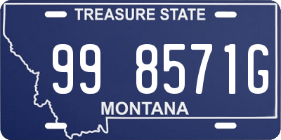 MT license plate 998571G