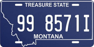 MT license plate 998571I