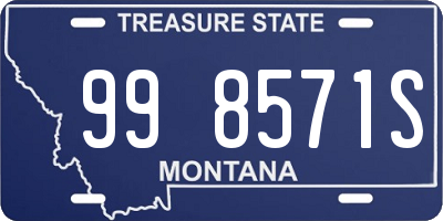 MT license plate 998571S