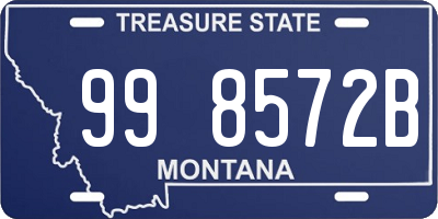 MT license plate 998572B