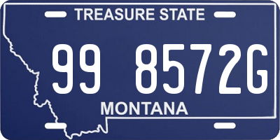 MT license plate 998572G