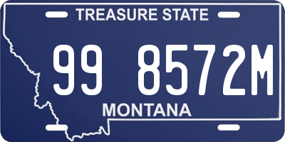 MT license plate 998572M