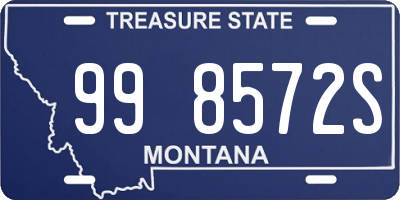 MT license plate 998572S