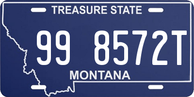 MT license plate 998572T