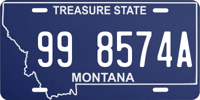 MT license plate 998574A