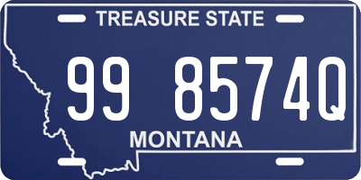 MT license plate 998574Q