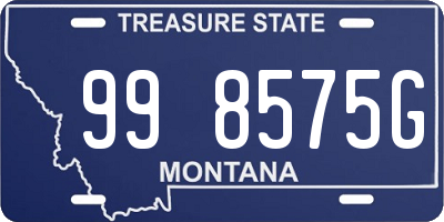 MT license plate 998575G