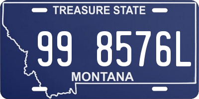 MT license plate 998576L