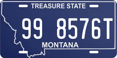 MT license plate 998576T