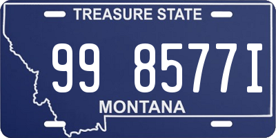 MT license plate 998577I