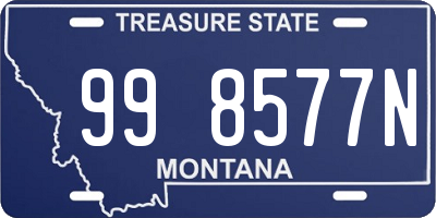 MT license plate 998577N