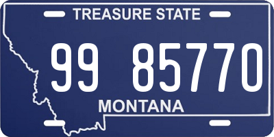 MT license plate 998577O