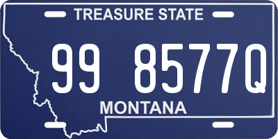 MT license plate 998577Q