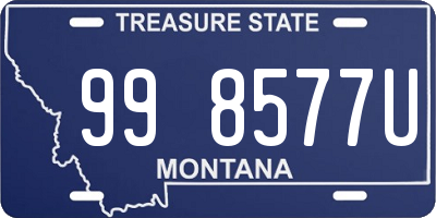 MT license plate 998577U