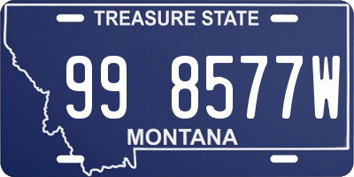 MT license plate 998577W