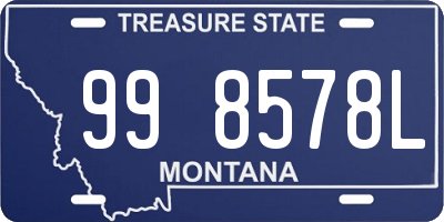 MT license plate 998578L