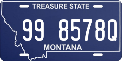 MT license plate 998578Q