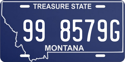 MT license plate 998579G