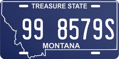 MT license plate 998579S