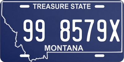 MT license plate 998579X