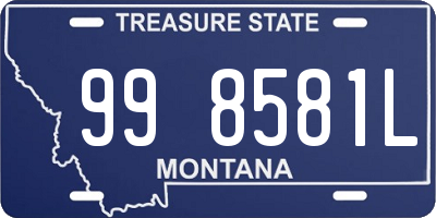 MT license plate 998581L